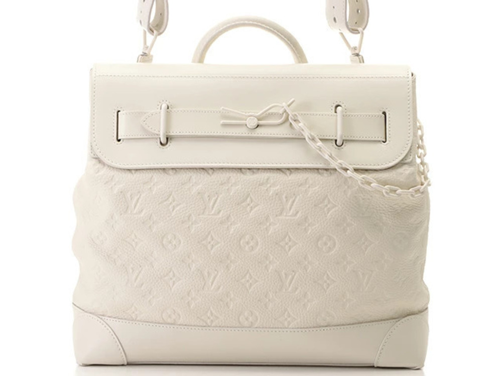 LOUIS VUITTON Steamer Shoulder Bag Monogram Empreinte Blanc White